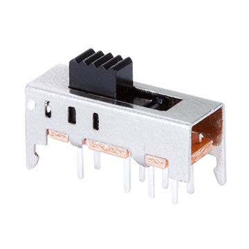 Same Sky (formerly CUI Devices)-SLW-17856-3A-S-D Interruptor corredizo Switch Slide ON ON ON DP3T Raised Slide 0.3A 50VDC 10000Cycles PC Pins Thru-Hole