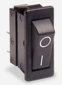 Bulgin Components PLC-C1522ALBB Interruptor basculante Switch Rocker (ON) OFF (ON) SPDT Quick Connect Curved Rocker 20A 250VAC 28VDC