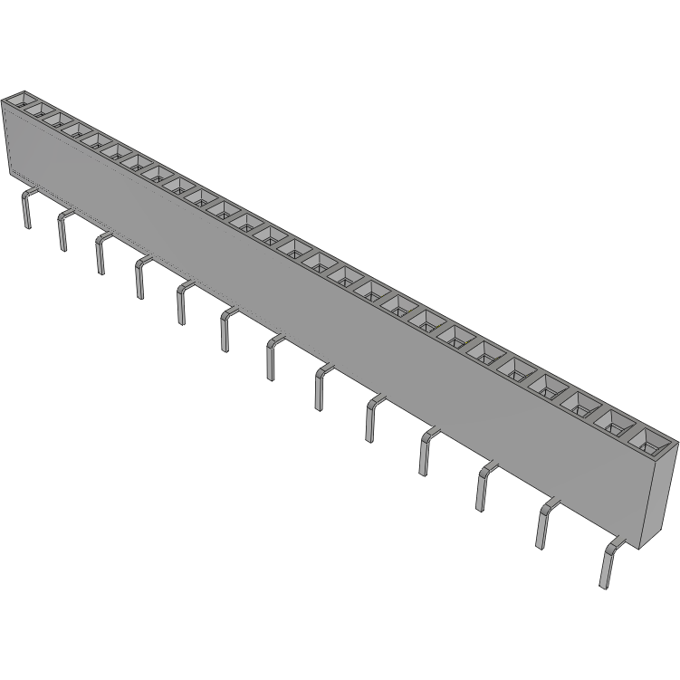 Samtec-BCS-126-L-S-PE Steckverbinderleisten und Leiterplattenbuchsen Conn Socket Strip SKT 26 POS 2.54mm Solder ST Top Entry Thru-Hole TIGER CLAW™ Tube