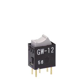 NKK Switches-GW12RHP Switch Rocker Switch Rocker ON None ON SPDT PC Pins Curved Rocker 0.1A 28VAC 28VDC 0.4VA 50000Cycles