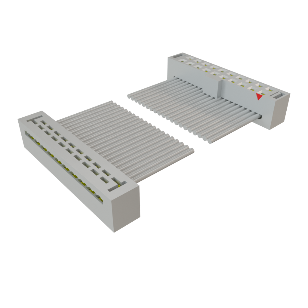 Samtec-TCSD-10-D-02.00-01-F-N-R Montaje de cables de cinta/plano Cable Assembly 0.05m 28AWG 1mm 20 to 20 POS IDC Connector to IDC Connector F-F TIGER EYE™ Bulk