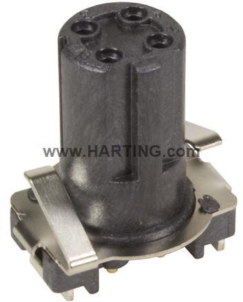 HARTING Technology Group-21033812405 Connector Circular Conn M12 Circular SKT 4 POS Solder ST SMD 4 Terminal 1 Port T/R