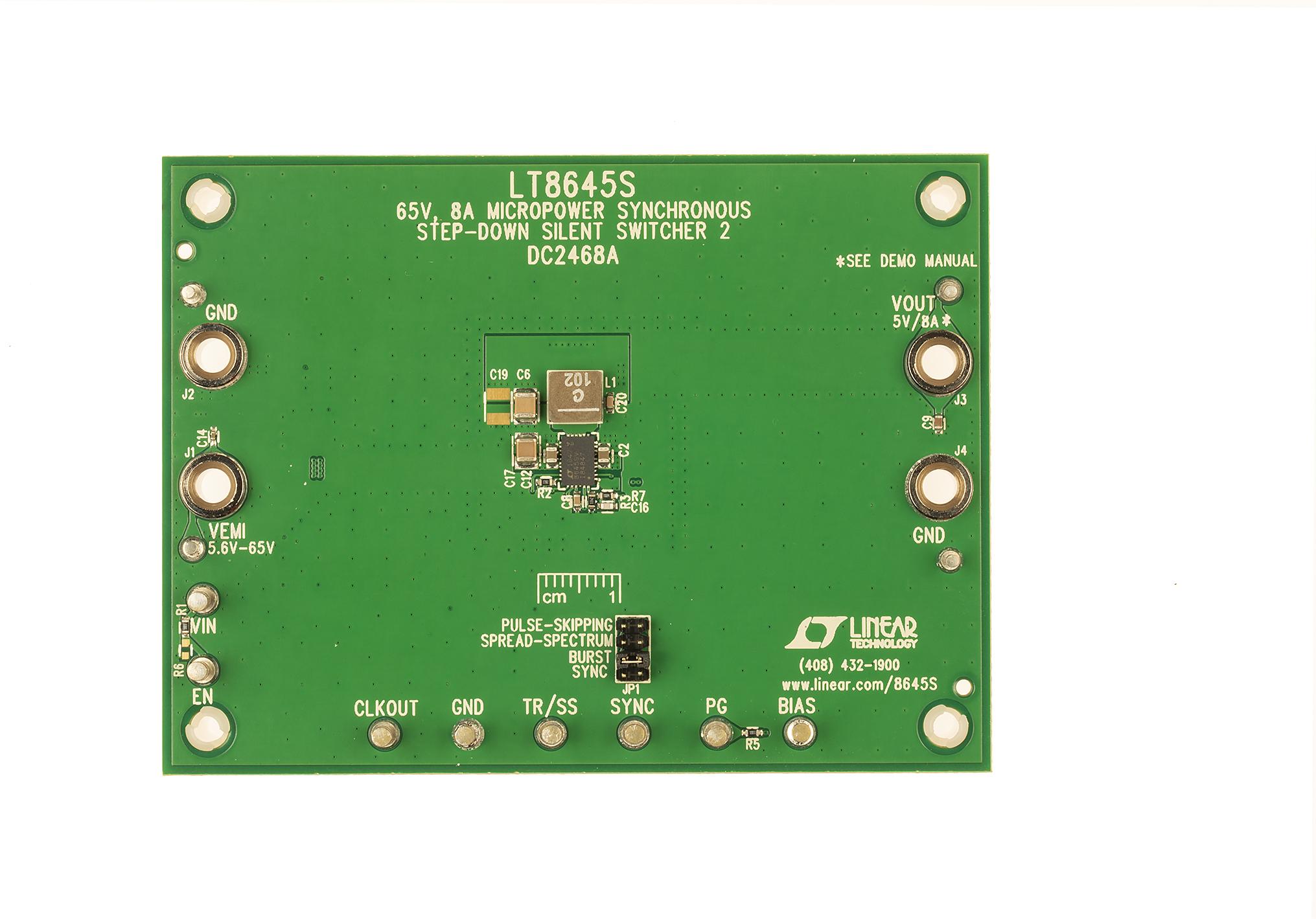 Analog Devices-DC2468A Power Management Development Boards and Kits LT8645S DC to DC Converter and Switching Regulator Chip 4.85V to 5.15V Output Demonstration Circuit