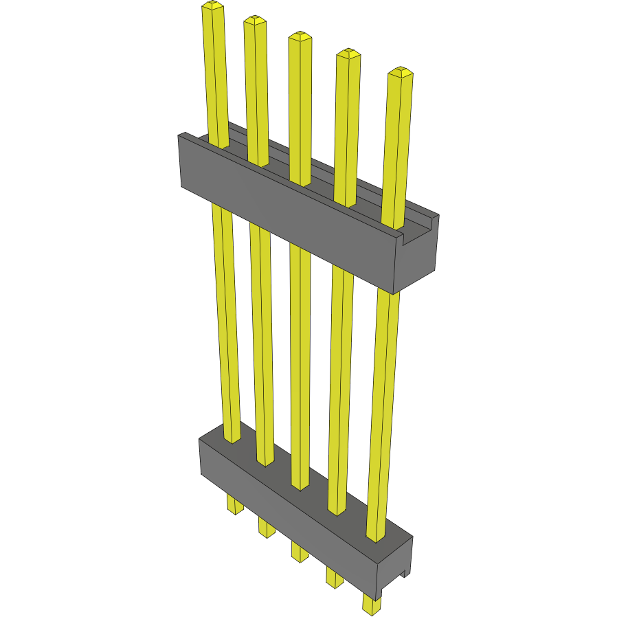 Samtec-DW-05-20-T-S-787 Steckverbinderleisten und Leiterplattenbuchsen Conn Board Stacker HDR 5 POS 2.54mm Solder ST Top Entry Thru-Hole Bulk