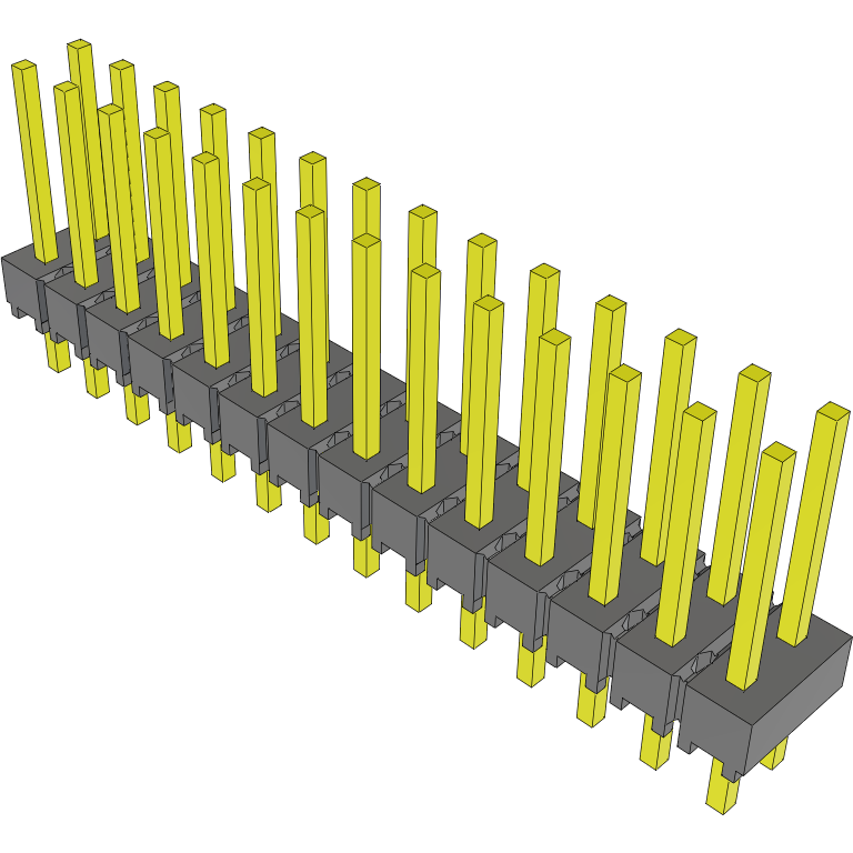 Samtec-MTSW-114-08-L-D-325 Steckverbinderleisten und Leiterplattenbuchsen Conn Unshrouded Header HDR 28 POS 2.54mm Solder ST Top Entry Thru-Hole Bulk