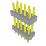 Conn Board Stacker HDR 10 POS 2mm Solder ST Top Entry Thru-Hole Bulk