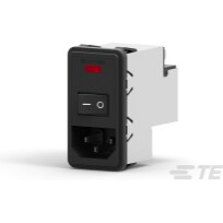 TE Connectivity-PS0SSSS3B Módulos de entrada de energía Power Entry Module EMI Filtered M 3 POS (115VAC/230)VACVAC 3A Fuse/Switch/Voltage Selector ST 1 Port
