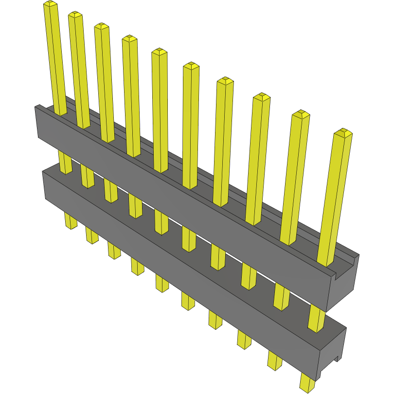 Samtec-DW-10-09-F-S-315 Embases de raccordement et réceptacles PCB Conn Board Stacker HDR 10 POS 2.54mm Solder ST Thru-Hole Bulk