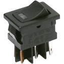 Littelfuse-DM22J12S205PQ Switch Rocker Switch Rocker ON OFF DPST Quick Connect Curved Rocker 3A 250VAC Bulk