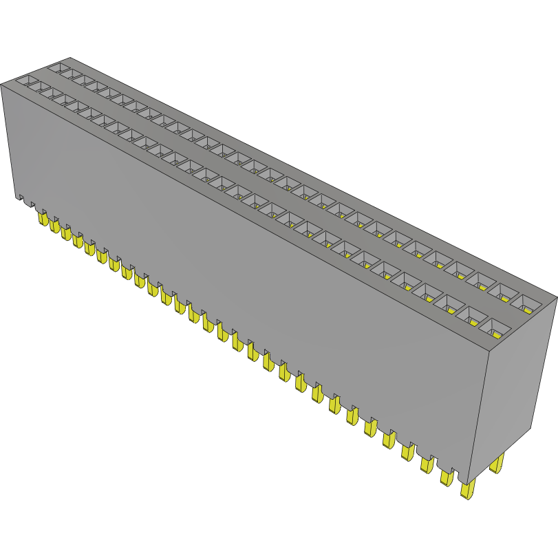 Samtec-SMS-129-01-S-D Steckverbinderleisten und Leiterplattenbuchsen Conn Socket Strip SKT 58 POS 1.27mm Solder ST Thru-Hole Tube