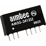 Aimtec-AM3G-0512DH30Z Convertisseur CC en CC et module de régulateur de commutation Module DC-DC 5VIN 2-OUT -12V/12V -0.125A/0.125A 3W 7-Pin SIP Bulk