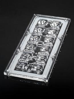 LEDIL OY-CS14144_STRADA-IP-2X6-ME Optical Lenses Rectangular Optical Lens Clear PMMA Screw/Pin Box