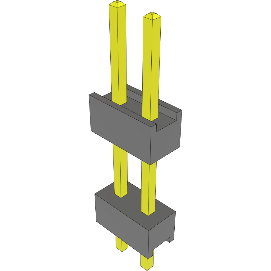 Samtec-DW-02-09-G-S-400 Steckverbinderleisten und Leiterplattenbuchsen Conn Board Stacker HDR 2 POS 2.54mm Solder ST Top Entry Thru-Hole Bulk