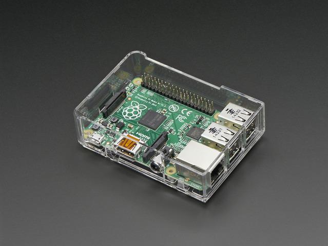 Adafruit Industries-Raspberry Pi Case Base Clear | 2253 Scatole, contenitori e rack Pi Model A+ Case Base - Clear, Polycarbonate, 92mm Product Length, 63mm Product Depth, 26mm Product Height