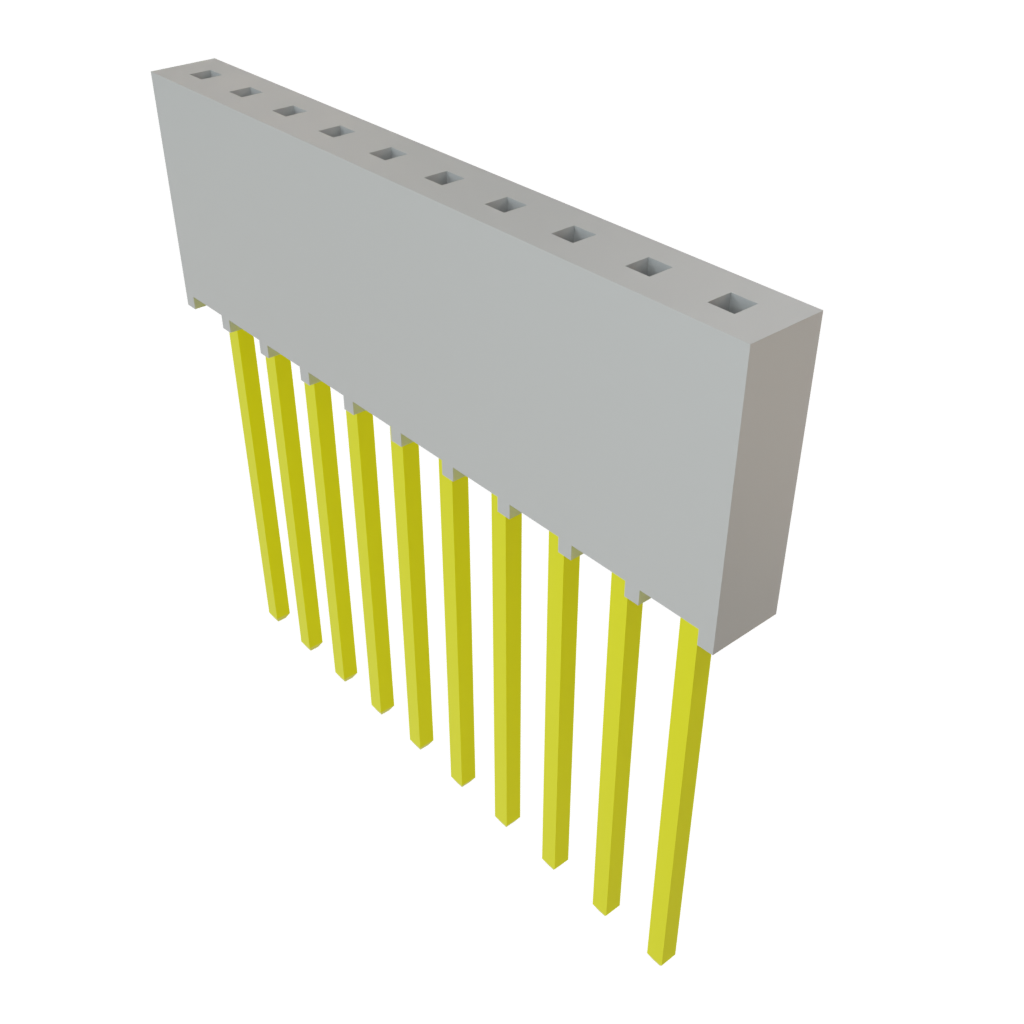 Samtec-SSQ-110-04-F-S Steckverbinderleisten und Leiterplattenbuchsen Conn Socket Strip SKT 10 POS 2.54mm Solder ST Top Entry Thru-Hole Bulk