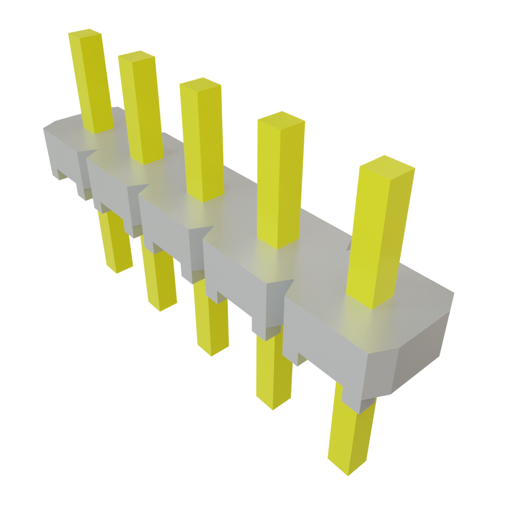 Samtec-TLW-105-06-G-S Steckverbinderleisten und Leiterplattenbuchsen Conn Unshrouded Header HDR 5 POS 2.54mm Solder ST Top Entry Thru-Hole Bulk
