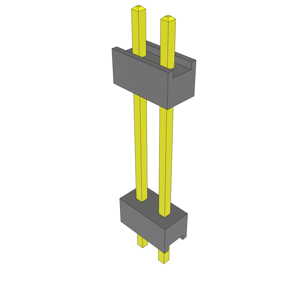 Samtec-ZW-02-10-L-S-607-113 Steckverbinderleisten und Leiterplattenbuchsen Conn Board Stacker HDR 2 POS 2.54mm Solder ST Thru-Hole Bulk