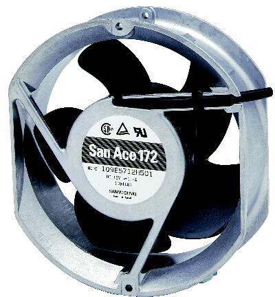 SANYO DENKI-109E5724H5J01 Gebläse und Lüfter DC Fan Axial Ball Bearing 24V 20.4V to 27.6V 52dB 150 X 172 X 51mm Low Speed