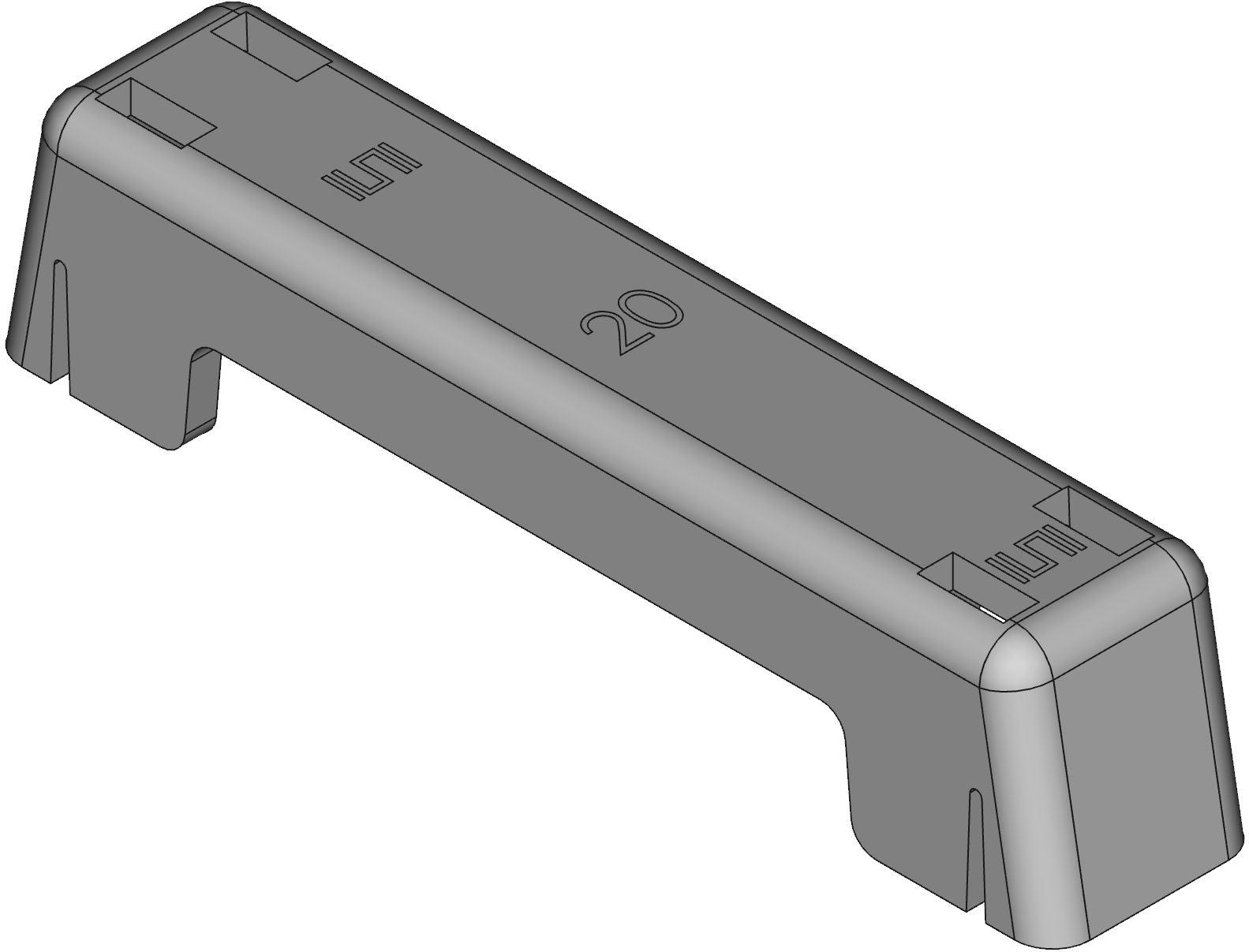 Samtec-ECF-20 Accessoires de raccordement Connector Accessories Ejector Header Cap Straight Liquid Crystal Polymer Black