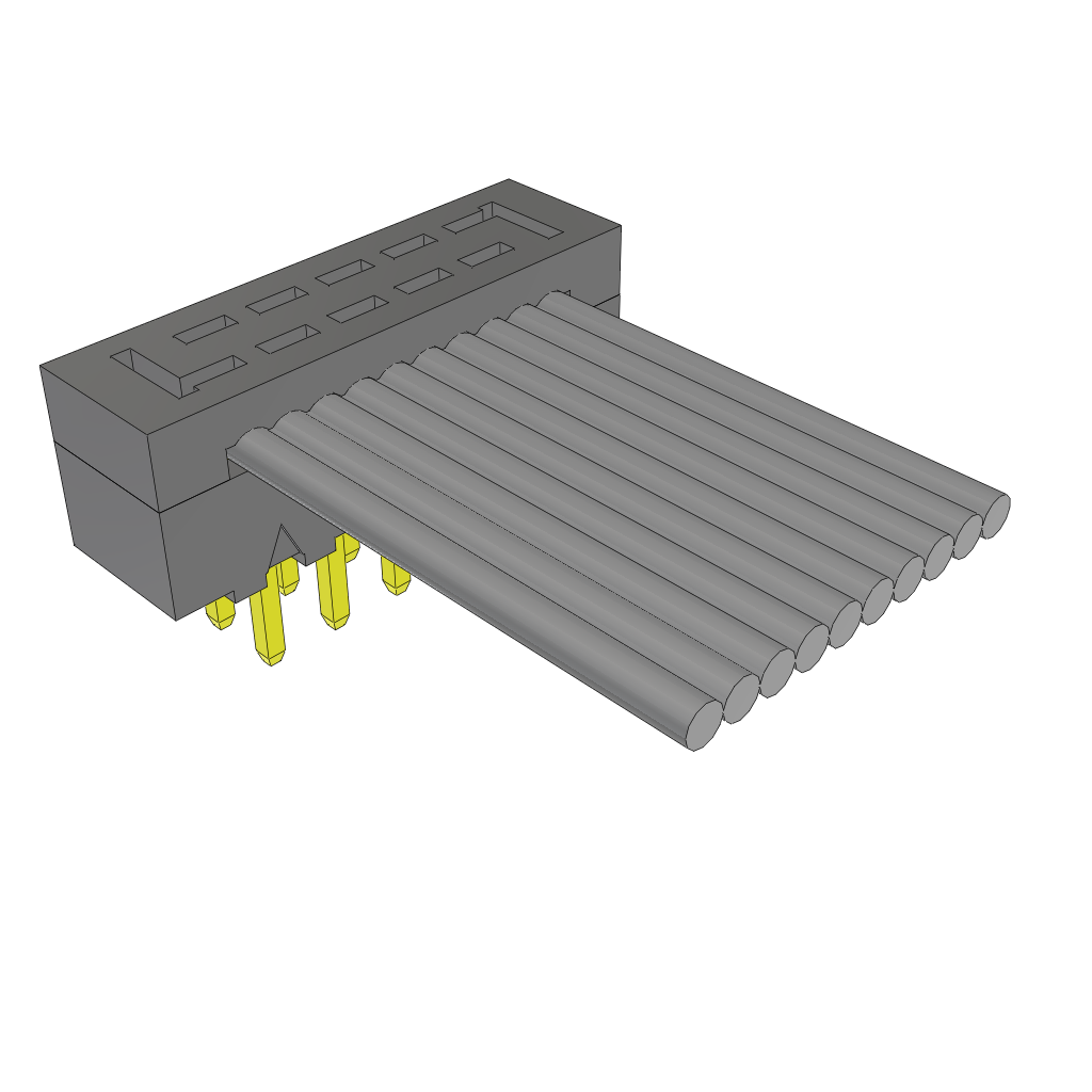 Samtec-TCMD-05-S-04.00-01 Flachband Kabelbaugruppen Cable Assembly 0.101m 28AWG 1mm 10 POS IDC Connector M TIGER EYE™ Clamshell