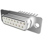 High Performance D-Sub Power Board Mount Connector, Input Output Connectors, 15 Way Socket Wire Wrap, without Accessory