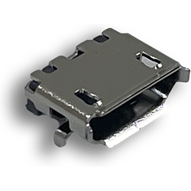 Switchcraft-RAHMB20AUETR Connector USB Conn Micro USB 2.0 Type B RCP 5 POS 0.65mm Solder RA SMD 5 Terminal 1 Port T/R