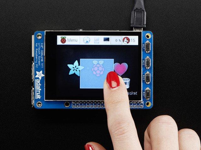 Adafruit Industries-2423 Herramientas y kits de desarrollo PiTFT Plus 320x240 2.8" TFT + Capacitive Touchscreen