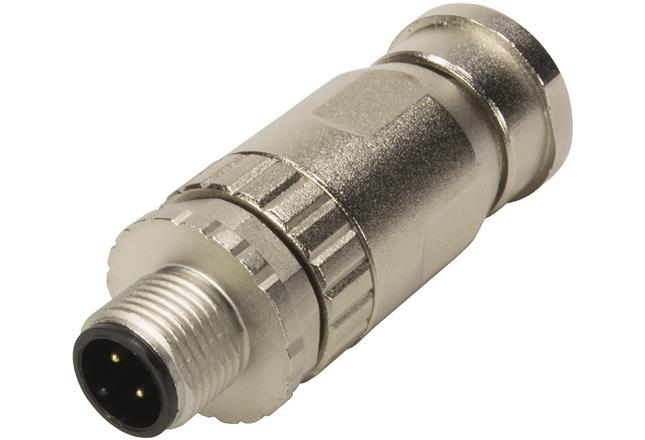 HARTING-21033291401 Conector circular Conn M12 Circular PIN 4 POS Screw ST Cable Mount 4 Terminal 1 Port