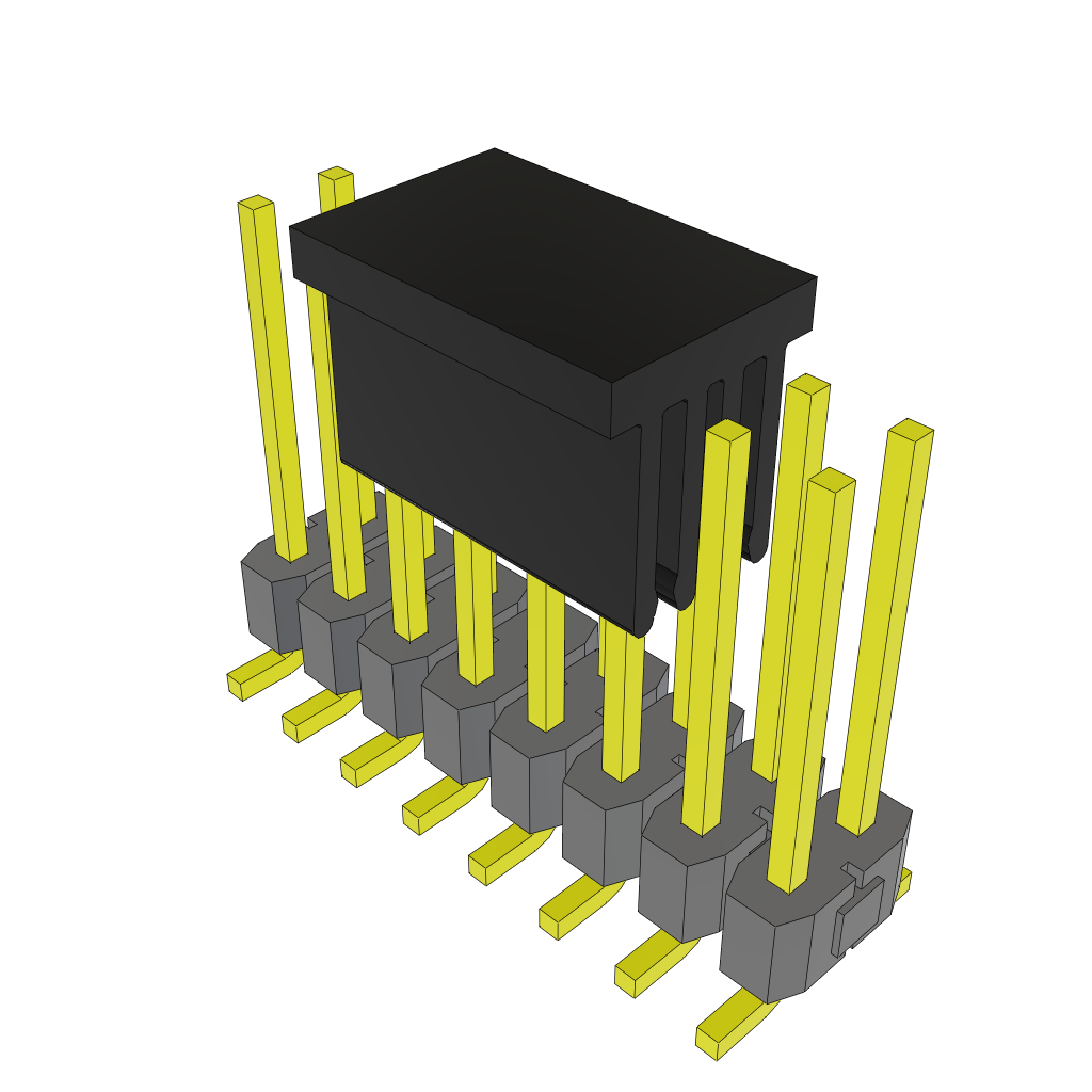 Samtec-TSM-108-03-T-DV-P-TR Steckverbinderleisten und Leiterplattenbuchsen Conn Unshrouded Header HDR 16 POS 2.54mm Solder ST Top Entry SMD T/R