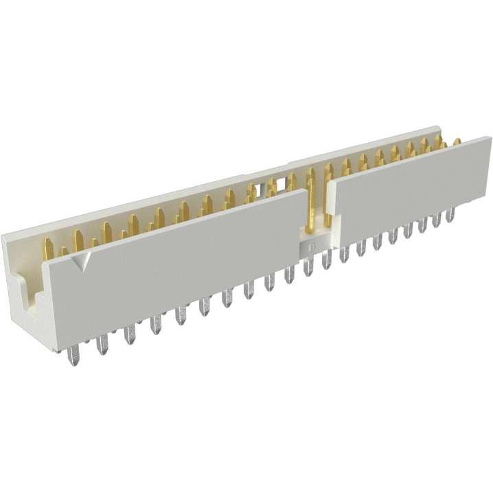 Amphenol Communications Solutions-10075025-G01-40ULF Steckverbinderleisten und Leiterplattenbuchsen Minitek®, Wire to Board Connectors, Shrouded Header - Through Mount Pin-in-Paste - Double row - 40 Positions - 2mm (0.079inch) - Vertical