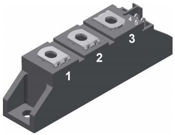 Littelfuse-MCC95-14IO1 SCR Modules SCR Module Diode 1400V 182A(RMS) 2430A 7-Pin TO-240AA Box