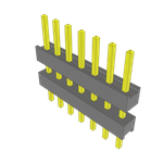 Conn Board Stacker HDR 7 POS 2.54mm Solder ST Top Entry Thru-Hole Bulk