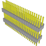 Conn Board Stacker HDR 46 POS 1.27mm Solder ST Thru-Hole Tube
