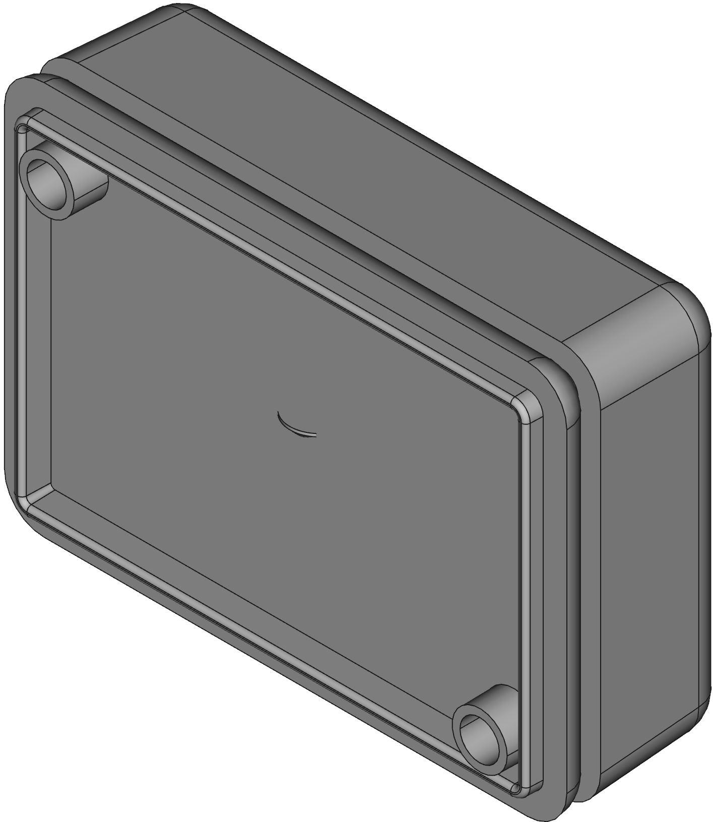 Hammond Manufacturing-1551FBK Black Acrylonitrile Butadiene Styrene Flange Mount Hand Held Enclosure
