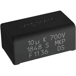 Vishay-MKP1848S55010JP2B Kondensator, Kunststofffilm Cap Film 5uF 1000V PP 5%( 42 X 27 X 15mm) Radial Wound 37.5mm 0.016 Ohm 105°C