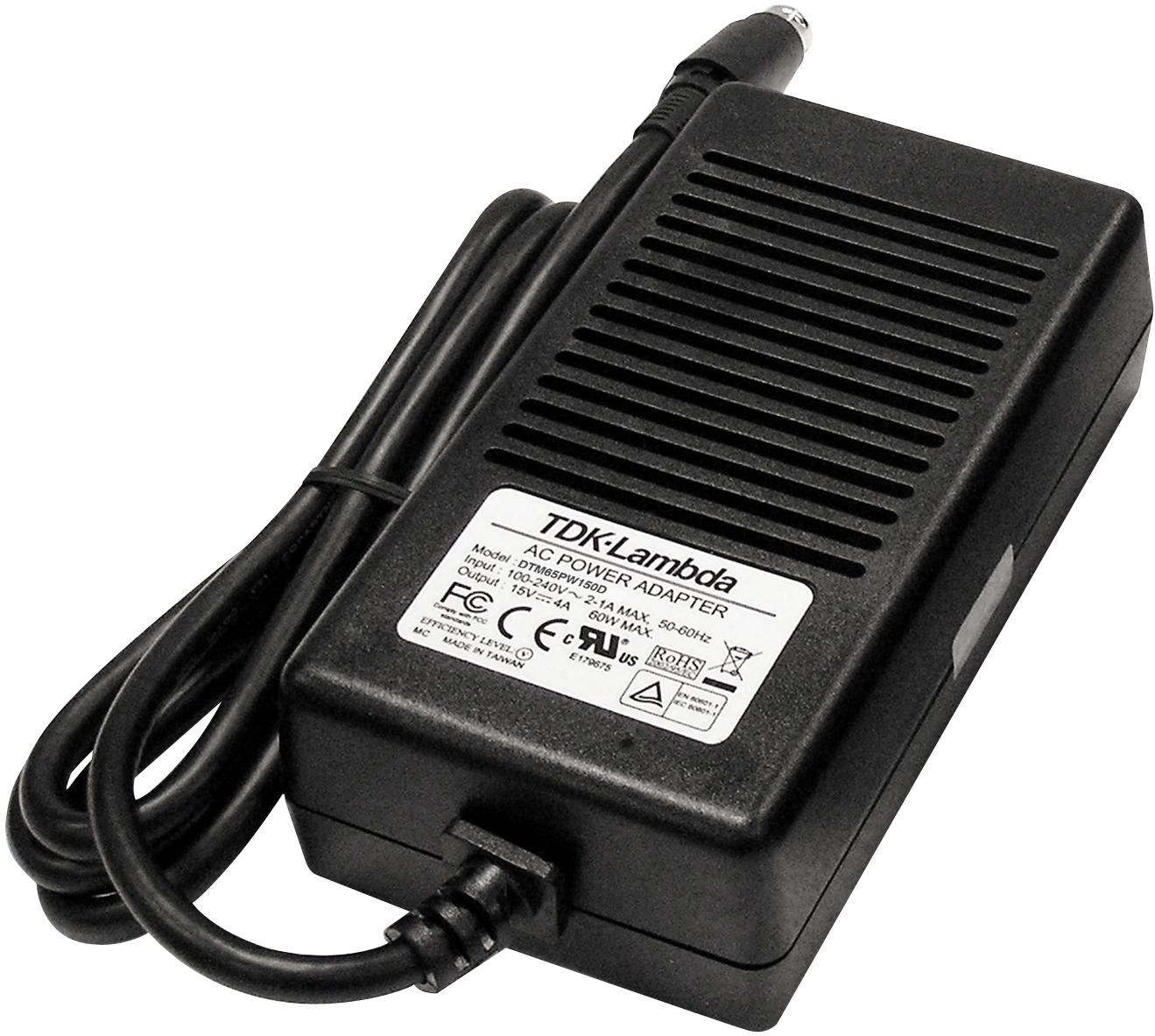 TDK-Lambda Americas-DTM65PW480D Adaptateur de branchement externe Plug-In Adapter Single-OUT 48V 1.35A 65W