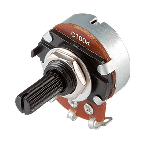 Same Sky (formerly CUI Devices)-PTN24B-B1015K1PB Res Carbon Film POT 10K Ohm 20% 0.5W(1/2W) 1(Elec)/1(Mech)Turns 6mm (24 X 30.5 X 41.2mm) Pin Thru-Hole