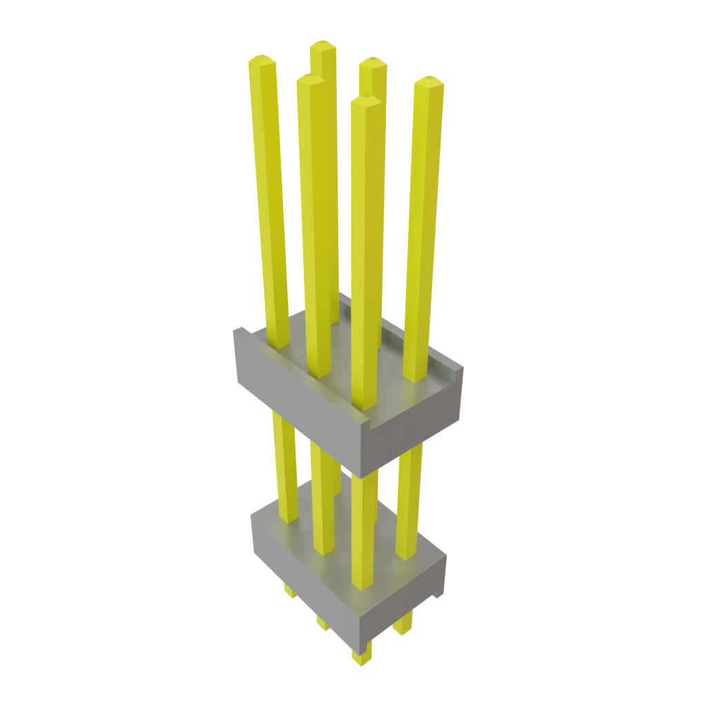 Samtec-DW-03-12-T-D-500 Steckverbinderleisten und Leiterplattenbuchsen Conn Board Stacker HDR 6 POS 2.54mm Solder ST Top Entry Thru-Hole Bulk