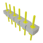 Conn Unshrouded Header HDR 6 POS 2.54mm Solder ST Top Entry Thru-Hole Tube