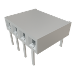 Conn Unshrouded Header HDR 4 POS 2.54mm Solder RA Side Entry Thru-Hole Bulk