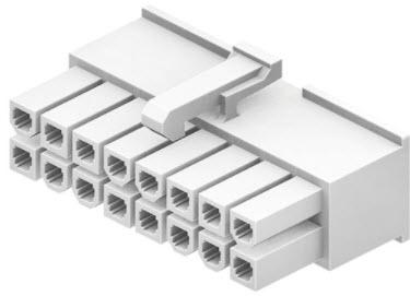 CnC Tech, LLC-4281-2-16-D Gaine de câblage de raccordement discret Conn Housing RCP 16 POS 4.2mm Crimp ST Cable Mount White Bag