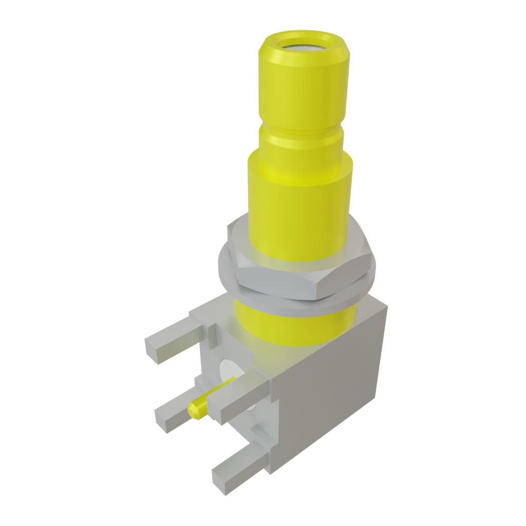 Samtec-SMB5-J-P-H-RA-TH1 Raccordement FR Conn SMB 0Hz to 4GHz 50Ohm Solder RA Thru-Hole F Gold Tray