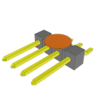 Conn Unshrouded Header HDR 4 POS 2.54mm Solder RA Side Entry SMD T/R