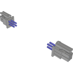 Cable Assembly 0.406m Power to Power 4 to 4 POS SKT-SKT Crimp-Crimp 20AWG