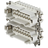 Weidmuller-HDC HE 16 MC 17-32 Connettore rettangolare Conn Rectangular M 16Signal/1Ground POS Crimp ST Panel Mount