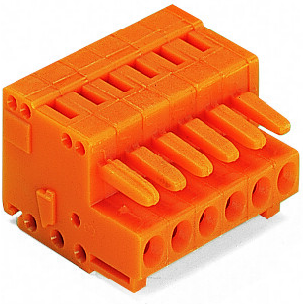 WAGO-734-206 Steckverbinder, Klemmenblöcke Conn PC Terminal Block F 6 POS 3.81mm Spring Clamp ST Cable Mount 10A Box