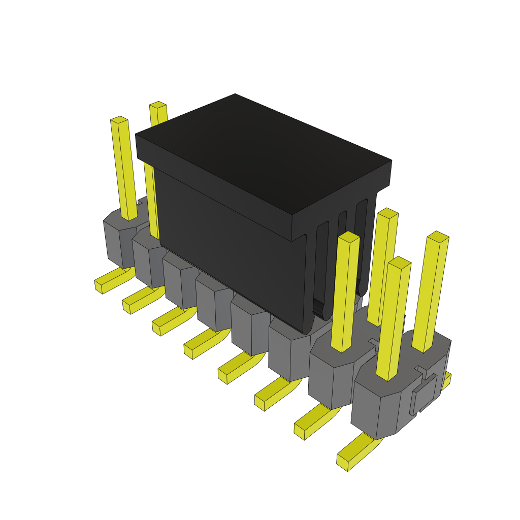 Samtec-TSM-108-01-S-DV-LC-P-TR Connector Headers and PCB Receptacles Conn Unshrouded Header HDR 16 POS 2.54mm Solder ST Top Entry SMD T/R