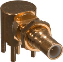 Cinch Connectivity Solutions-131-3701-341 RF-Steckverbinder Conn SMB 0Hz to 4GHz 50Ohm Solder RA Thru-Hole RCP Gold Over Nickel Over Copper