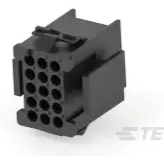 TE Connectivity-1-640513-0 Einzeladersteckverbinder, Gehäuse Conn Housing RCP 15 POS 4.19mm Crimp ST Panel Mount Black Box