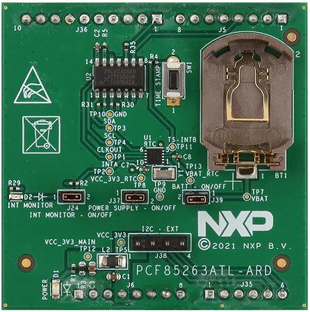 NXP Semiconductors-PCF85263ATL-ARD Clock and Timing Development Boards and Kits PCF85263ATL Real Time Clock Evaluation Board